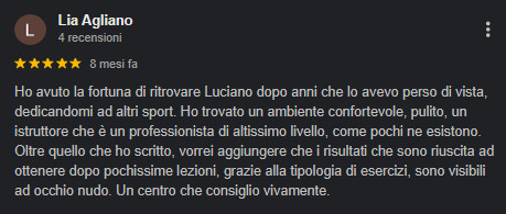 Lia Agliano Recensione dopo un percorso di Osteopatia e Pilates Reformer